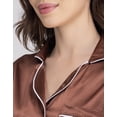 thumbnail image 5 of Moomaya Women's Satin Nightwear Set - Luxurious Poly Satin Pajama & Button-Down Shirt Sleepwear, 5 of 8