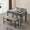 Gray, variant on Dining Table Set, 4 Piece Dining Room Table Set for Small Spaces, Kitchen Table with 2 PU Leather Upholstered Chairs and a Long Bench, Space-Saving Table Set for Kitchen, Dining Room, Restaurant