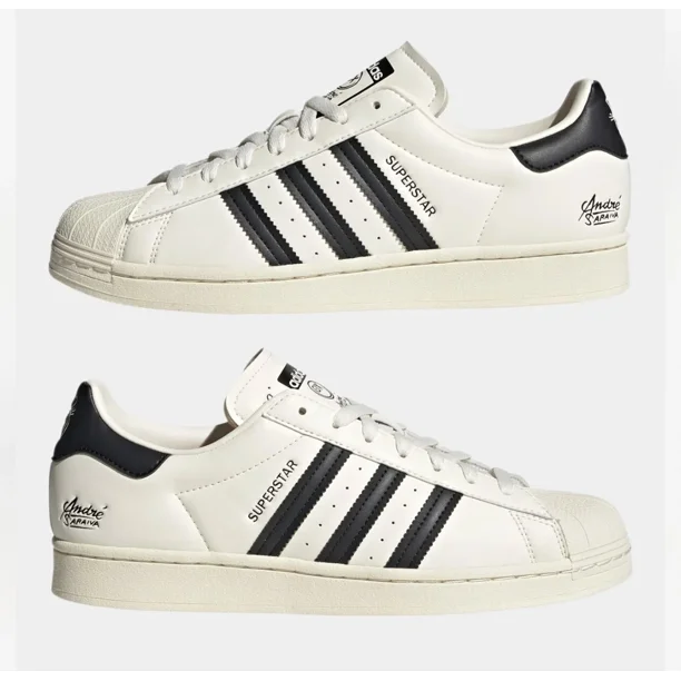 Adi-das Superstar Andre Saraiba Men's Sports Running Sneakers Cream GZ2203 SIZE 8