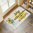 thumbnail image 4 of Black Text Sunflower Flowers (7) Welcome Doormat for Indoor/Outdoor Entrance Black Text Sunflower Flowers (7) Decoration Door Mat Kitchen Door Mat Bedroom Doormat 17x30 Inch, 4 of 6
