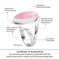 thumbnail image 6 of 925 Sterling Silver Women Jewelry Rose Quartz Ring, 6 of 9