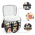thumbnail image 6 of FORMRS Insulated Cooler Bag 24 Cans Capacity Soft Leakproof Lunch Box with Side Pockets, Blue Geometric, 6 of 7