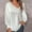 White, variant on AXXD Womens Dressy Tops Black Basic Summer 2024 Casual Shirt Solid Long Sleeve Solid V-Neck BUttons Pullover Blouse Tops