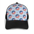 thumbnail image 3 of Yiaed Donut with the USA Fag Print Baseball Cap Dad Hat Polo Style Plain Blank Adjustable Size, 3 of 5