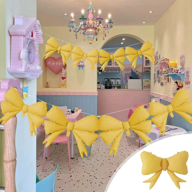 Matte Korean Trend Macaroon Bow Aluminum Party Decoration Birthday 61st Children's Day Kindergarten Activities