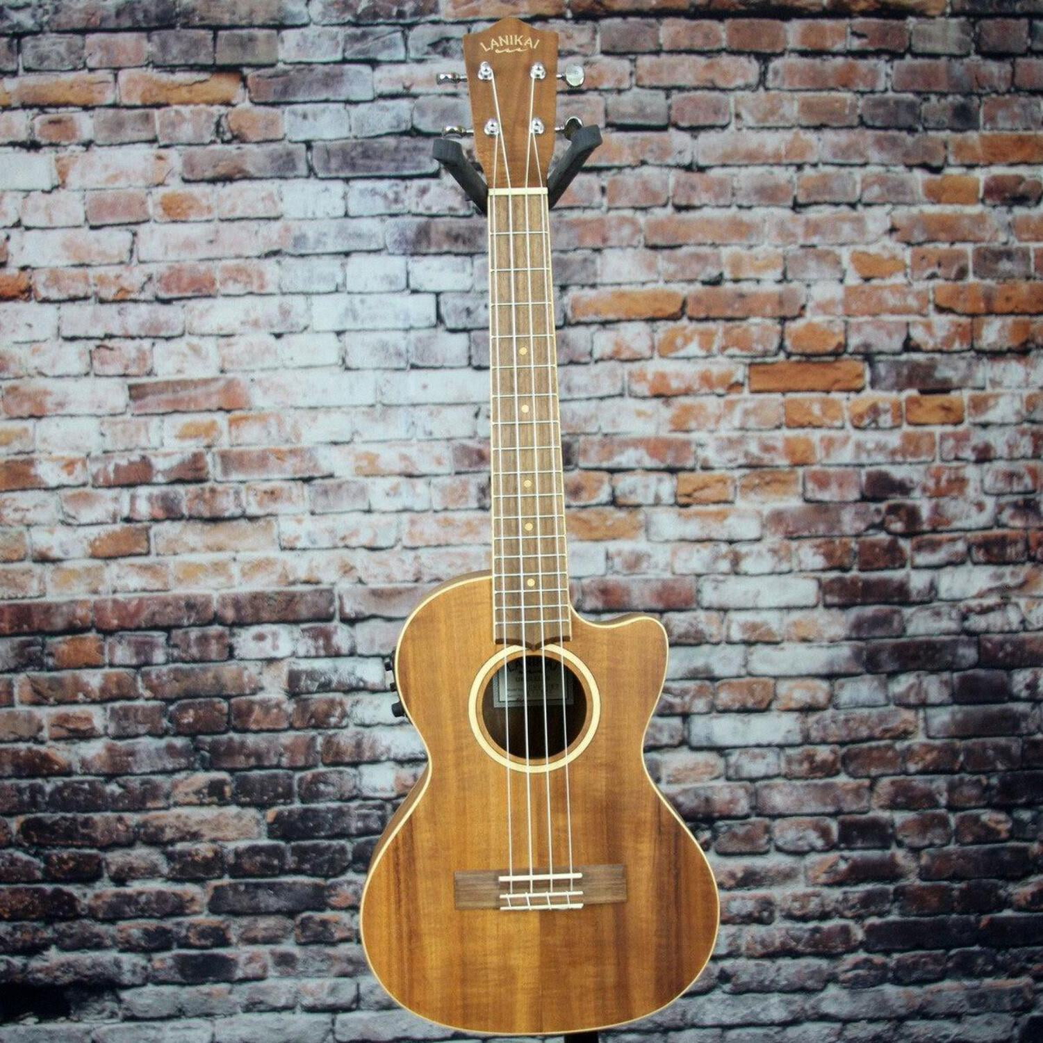 Lanikai Model ACST-CET Acoustic Electric Solid Acacia Top Tenor Ukulele w/ Bag