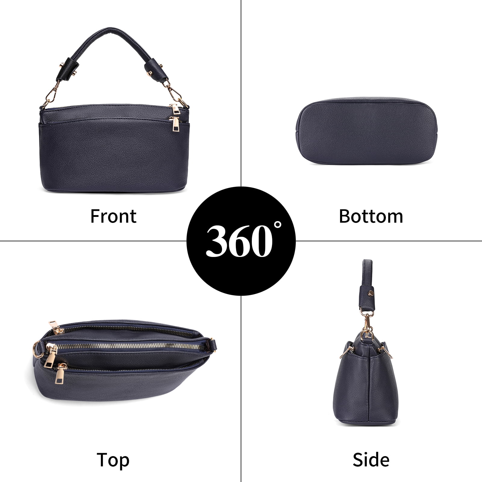 LOUEBICA Crossbody Bag for Women, Vegan Leather Top Handle Handbags Small Shoulder Purse