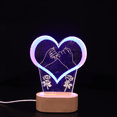 thumbnail image 1 of Children'S 3D Dual Color Small Night Light Creative Cute Bedroom Bedside Decoration Atmosphere Mixed Color LED Desk Light - B86, 1 of 6