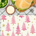 thumbnail image 3 of Jbralid Pink Christmas Tree Watercolor Placemat Set of 4 for Home Kitchen Table Decor 12x18 inch, 3 of 4