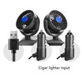 thumbnail image 3 of Dual Head Cigar Lighter Plug Fan Double Fan Head Car Cooling Fan, 2 Speed 360 Rotation, Cigar Lighter Powered, Suitable for Sedan SUV RV Truck, 3 of 7