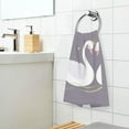 thumbnail image 6 of Dreamtimes Cute Swan Cotton Towels Set 2 Pcs Absorbent Hand Towel Face Towels Kitchen Towels Bath Towels for Bathroom Laundry Room Kitchen 16 x 28 Inches, 6 of 7