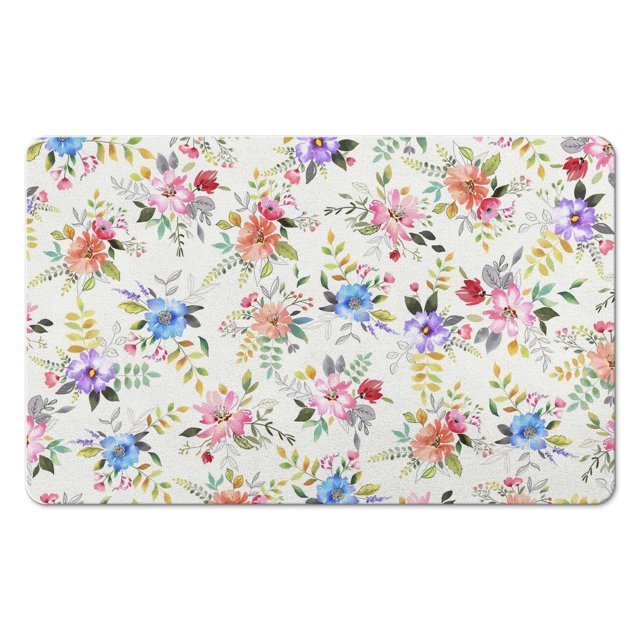 FlowerBathroom Mat Non Slip Quick Dry Super Absorbent Thin Bathroom Rugs,Modern,Bathroom Rugs Bathmat slip Resistant for Bathroom Living Room Entryway Kitchen Playroom,20x32 Inch