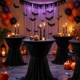 thumbnail image 4 of Dserhfy Cocktail Table Cover Spandex Stretch Round Cocktail Tablecloths with Wavy Drapes High Top Bar Table Skirts for Wedding Party Banquet Events, 4 of 8