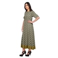 thumbnail image 2 of Moomaya Robe Plissée Imprimée Tunique à Manches au Coude Tenue d'Été Kurti pour Femmes, 2 of 5