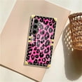 thumbnail image 7 of FKBRCL4U Compatible with Samsung Galaxy S24 Plus Case, Pink Black Leopard Luxury Golden Decoration for Girl Women Soft TPU Shockproof Protective Hard PC Back, 7 of 7