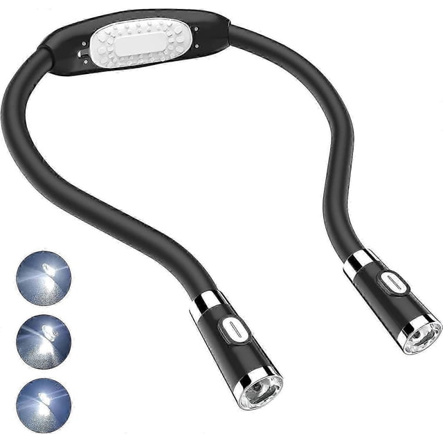LED Reading Light,Neck Lamp Hands-Free Flexible Around Neck Battery Operated