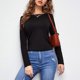 thumbnail image 3 of Mujeres Open Back Tie Top Hollow Backless Transpirable de Manga Larga Camisa Entrenamiento para Correr Fitness Negro XL, 3 of 6