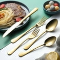 thumbnail image 6 of 40 Pieces Silverware Sets, Stainless Steel Cutlery Set, Serving 8 People, 8 Dinner Forks, 8 Dinner Spoons, 8 Dinner Knife, 8 Salad/Dessert Fork and 8 Dessert/Tea Spoons, Flatware Sets, 6 of 9