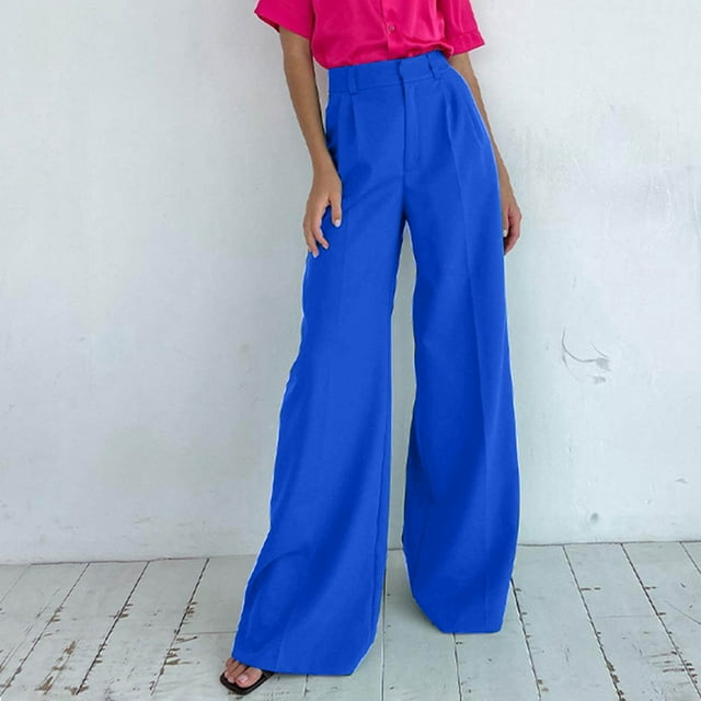 Pantalon Traînant à Jambe Grand pour Femme Pantalon de Complet Droit Taille Haute Ample Pantalon Décontracté Pantalon Athlétique de Maternité Pantalon pour Femmes Pantalon Décontracté Pantalon Paper Bag Élastique Pantalon Décontracté pour Femme Bas Élastique Robe Décontractée