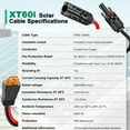 thumbnail image 3 of Solar Connector to XT60i Charge Extension Cable, 25FT Adapter Cable to Solar Panel Charging Wire for Battery Portable Power Station Solar Generator, 3 of 10