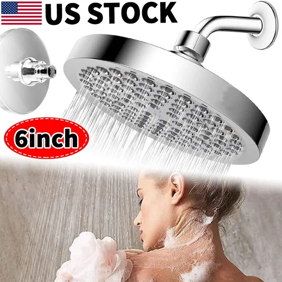 Luxury Shower Head High Pressure Waterfall Bathroom Showerhead Adjustable Angles