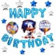 thumbnail image 1 of Kit de globos Happy Birthday Sonic, 28 unidades, Mylar con cuerda, 1 of 5