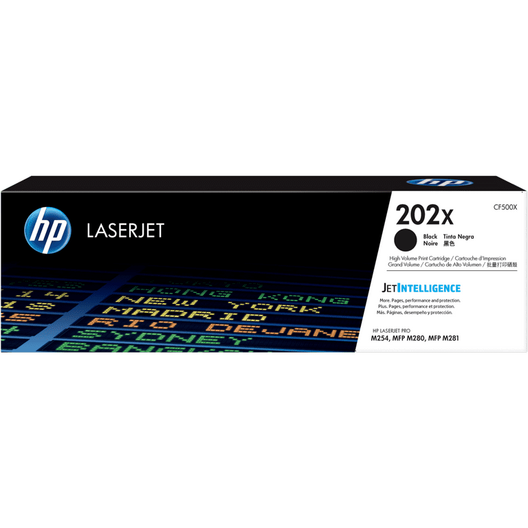 HP 202X, (CF500X) High-Yield Black Original LaserJet Toner Cartridge HP 202X, (CF500X) High-Yield Black Original LaserJet Toner Cartridge