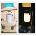 thumbnail image 3 of Lámpara de mesa solar para exteriores, luz cálida RGB, portátil, recargable, para patio, con control remoto, diseño cilíndrico impermeable IP44 para jardín, balcón, camping, 3 of 7