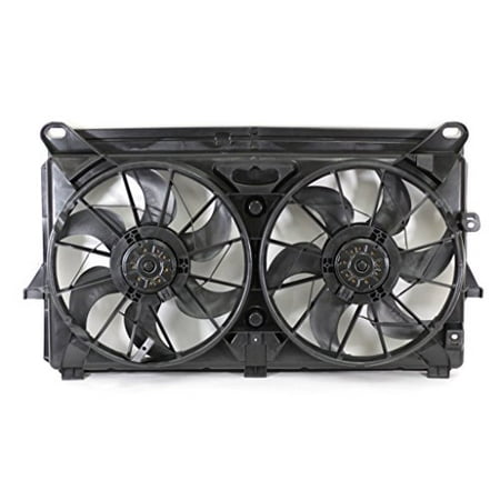 Dual Radiator and Condenser Fan Assembly - Pacific Best Inc For/Fit GM3115211 07-14 Chevrolet Silverado/Sierra 1500/Yukon/Tahoe/Avalon 07-11 Escalade 8Cy WITHOUT Performance