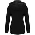 thumbnail image 2 of Chrisuno Utility Jacket Women Spring Jackets Cotton Anorak Fashion Fall Long Sleeve Zipper Canvas Coats With Pockets Black XL, 2 of 5