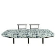 thumbnail image 3 of Daisy Futon Couch, Floral Bouquets Seasonal Growth Beauty Blossom Spring Romantic Flourish, Daybed with Metal Frame Upholstered Sofa for Living Dorm, Loveseat, Pale Blue White, by Ambesonne, 3 of 4