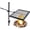 12.6"x16.7" Steel Grill, variant on Swivel Campfire Grill Grate, Adjustable Stainless Steel Fire Pit Grill Grate Over Fire Pit, Open Fire Grill Rack with Carrying Bag for Outdoor Cooking Camping, Rectangle Silver