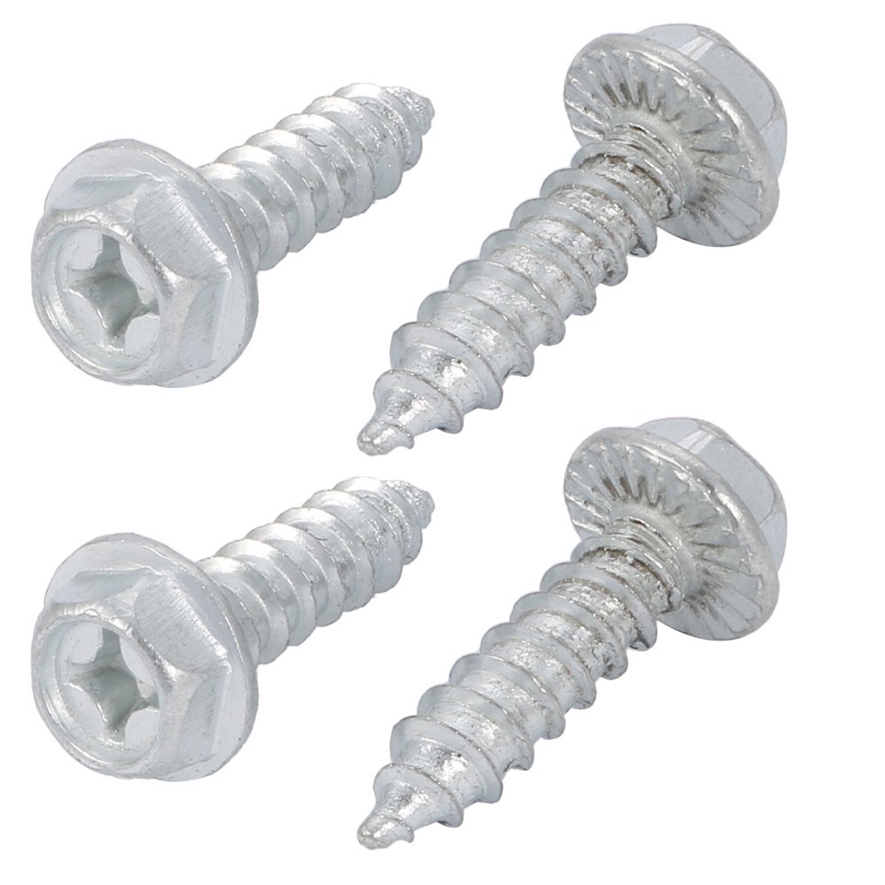 4Pcs M6x25mm Iron SelfTapping Phillips Drive Serrated Flange Hex Head