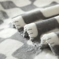 thumbnail image 5 of Mainstays Plush Throw Blanket, 50" x 60", Grey and White Check, 5 of 5