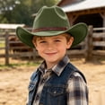 thumbnail image 3 of Kids Western Cowboy Hat for Boys Girls Sun Adjustable Fit Toddler Headwear Adventures Clothes, 3 of 3