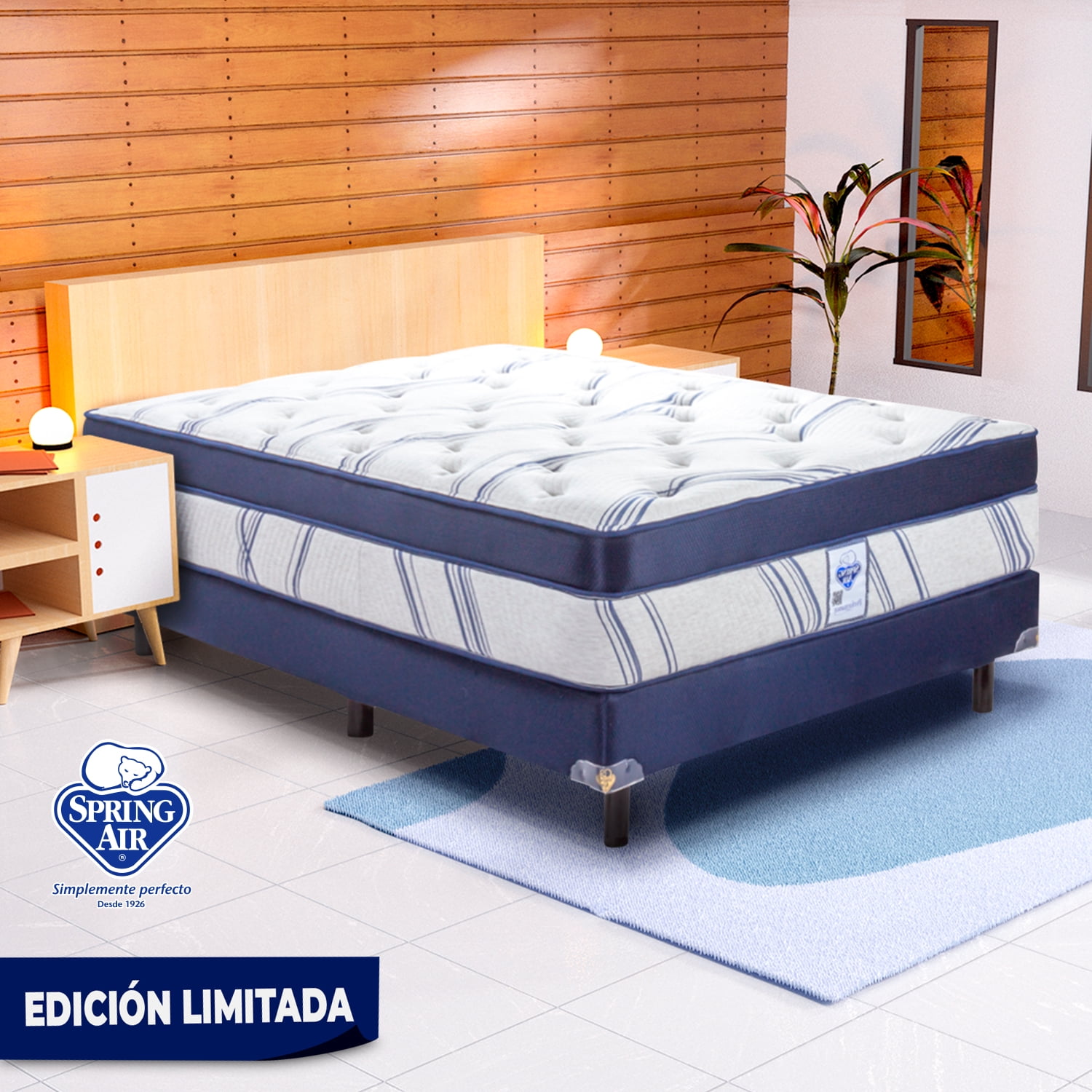 Set de Colchón King Size Spring Air Más Box Spring | Bodega Aurrera en ...
