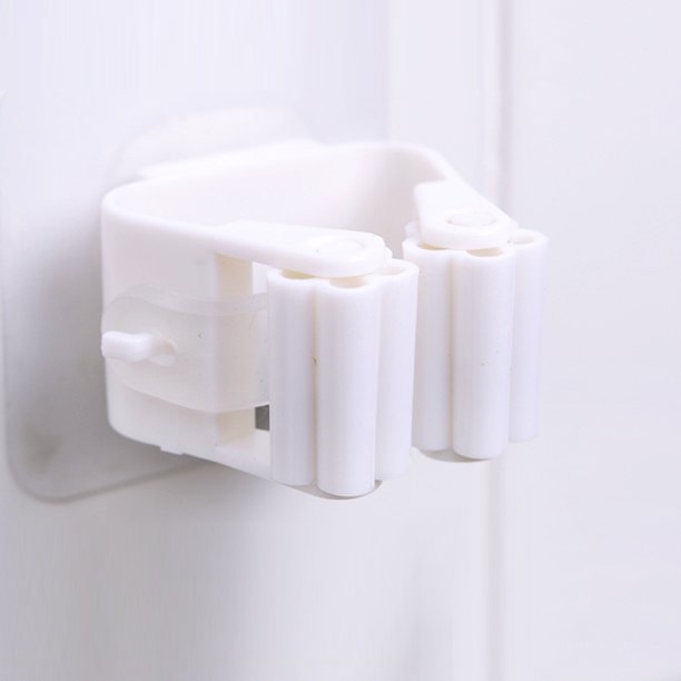 Soporte organizador de fregona montado en la pared de alta calidad, colgador de cepillo para escoba, estante de almacenamiento para el hogar, ganchos de tubo colgantes de succión para baño
