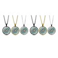 thumbnail image 4 of Justharion Alloy Wide Application Pendant Necklace Best Gift For Any Occasion Glass Mandala Dome Necklace Gown silver 2Set, 4 of 6