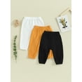 thumbnail image 3 of Bagilaanoe Packs of 3 Toddler Baby Girls Boys Sweatpants 6M 12M 3T 3T 4T Infant Casual Pants Kids Solid Color Active Joggers Pants Bottoms, 3 of 9