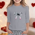 thumbnail image 2 of BOOMNY Toddler Girls Tshirts 3/4 Sleeve T Shirts for Girls Bowknot Graphic Breathable Loose Fit Cozy Childrens Athletic Tees, 2 of 4