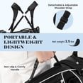 thumbnail image 3 of Black Golf Stand Bag 3-Way Dividers Polyester Lightweight with 4 Zipper Pockets for Travel, 3 of 9