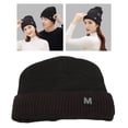 thumbnail image 4 of Knitted Heated Hat, Thick Rechargeable USB Electric Hat  For Winter Deep Coffee Edge, 4 of 8