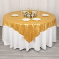 thumbnail image 6 of BalsaCircle 72x72 in Gold Glitter Sequin Dots Polyester Square Table Overlay Wedding Party Events Decorations, 6 of 8
