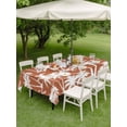 thumbnail image 4 of Outdoor Tablecloth with Umbrella Hole for Patio/Picnic/Party/Camping, Orange Palm Tree Summer Waterproof Table Cloth Rectangle Table Cover Washable, Beach Tropical Botanical Coastal (52"x 70"), 4 of 9