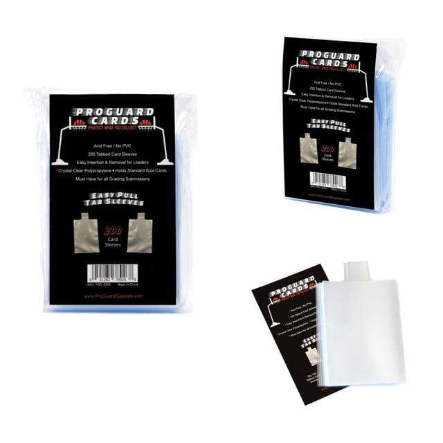 Fundas para cartas ProGuard Cards con pestaña, paquete de 200, fácil extracción