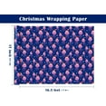 thumbnail image 3 of Ocean Christmas Wrapping Paper - Mini Roll - 17 Inch x 16.5 Feet - Jellyfish with Snowflake Wrapping Paper for Christmas Holiday, Party Celebration, 3 of 14