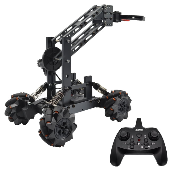 JK01 DIY 2.4GHz 14CH RC Grab Car Mecha Clamp Manipulator 4WD RC Car Engineering Vehicle Marco de ale Tomshoo Gris