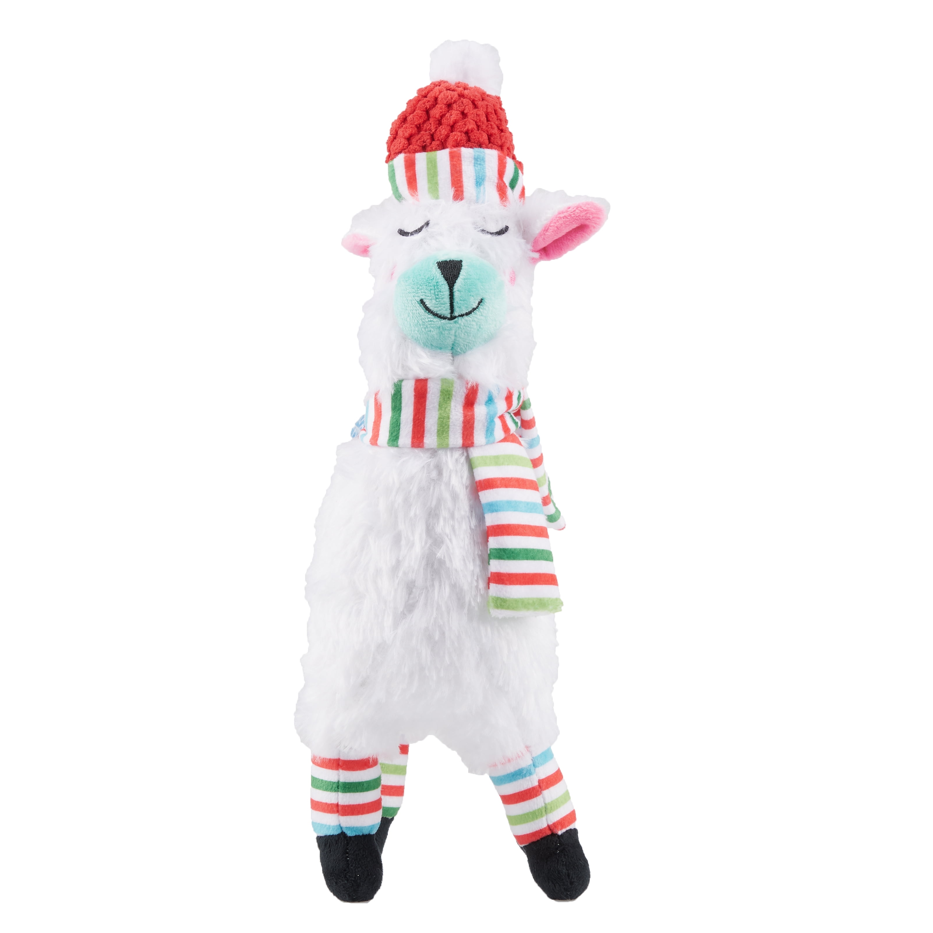 Drama Llama Squeaky Plush Dog Toy Llama with Stripes 681131059671 | eBay