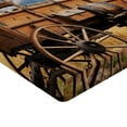 thumbnail image 2 of Ambesonne American Fitted Sheet, Nostalgic Wild Western, Full Size, Brown Yellow, 2 of 3