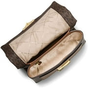 Michael Kors Cece Medium Flap Chain Shoulder Bag Brown MK Signature